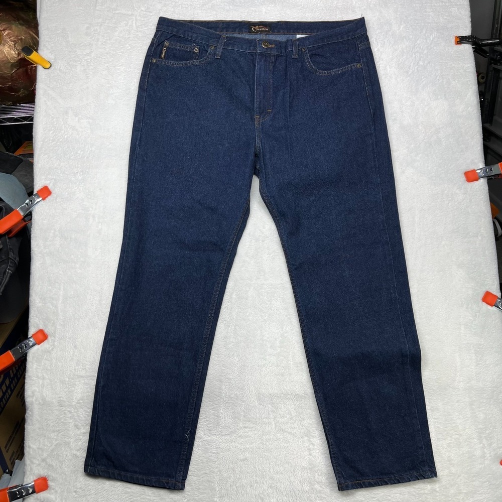 Cimarron Jeans Men's Blue Denim Pockets Classic Straight Leg Zip Fly - 40x31